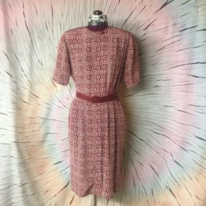 Vintage red & white dress